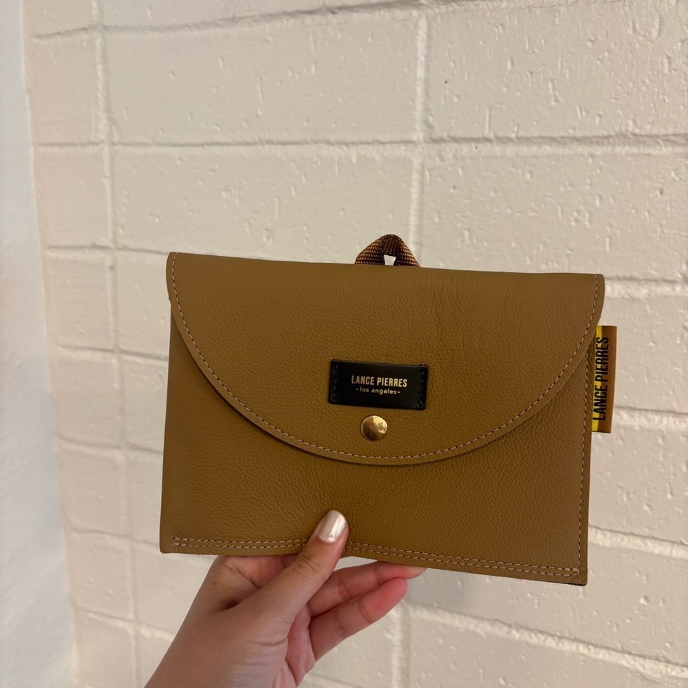 NWT Lance Pierres taboo 1 snap wallet in tan